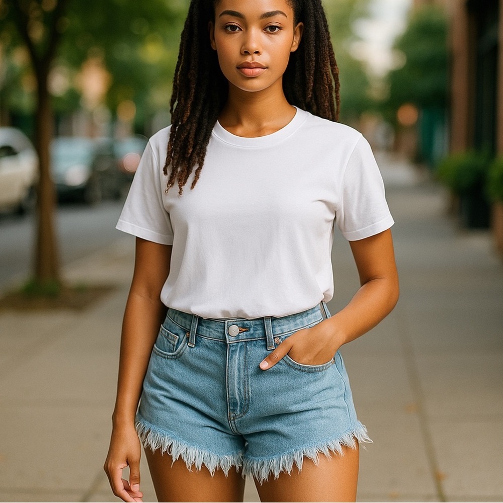 Cello Light Blue Jean Shorts